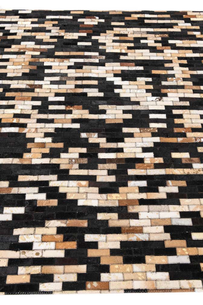 5' x 7' 9 Cowhide Leather Rug