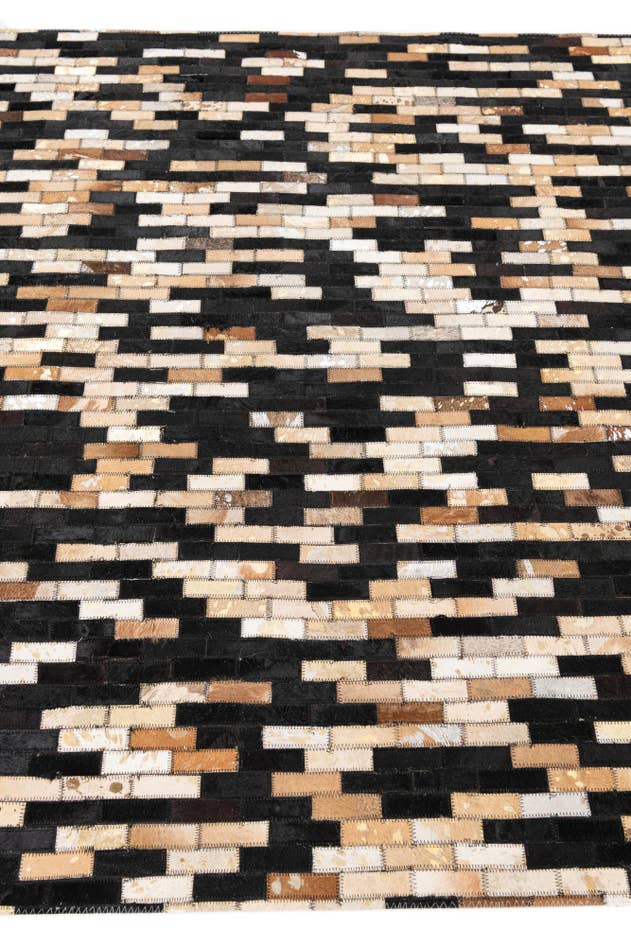 Detail image of 5' x 7' 9 Cowhide Leather Rug