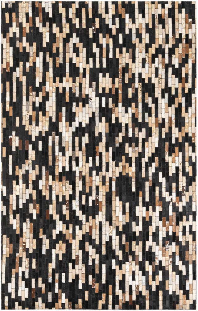 5' x 7' 9 Cowhide Leather Rug