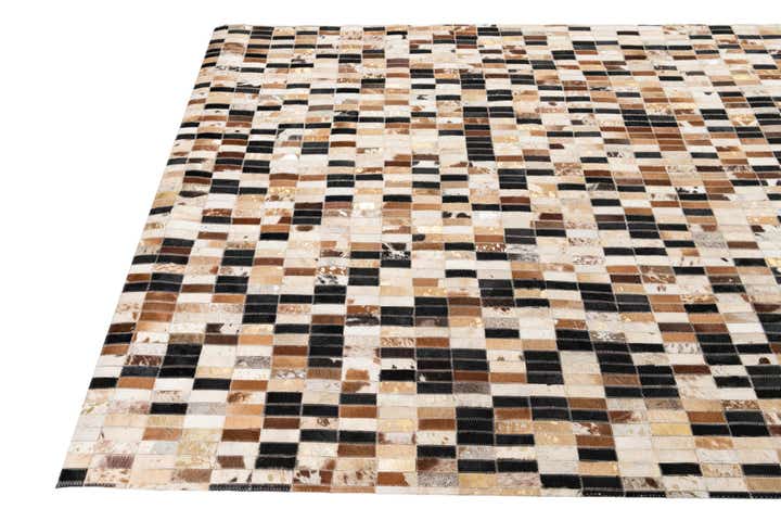 5' x 7' 10 Cowhide Leather Rug