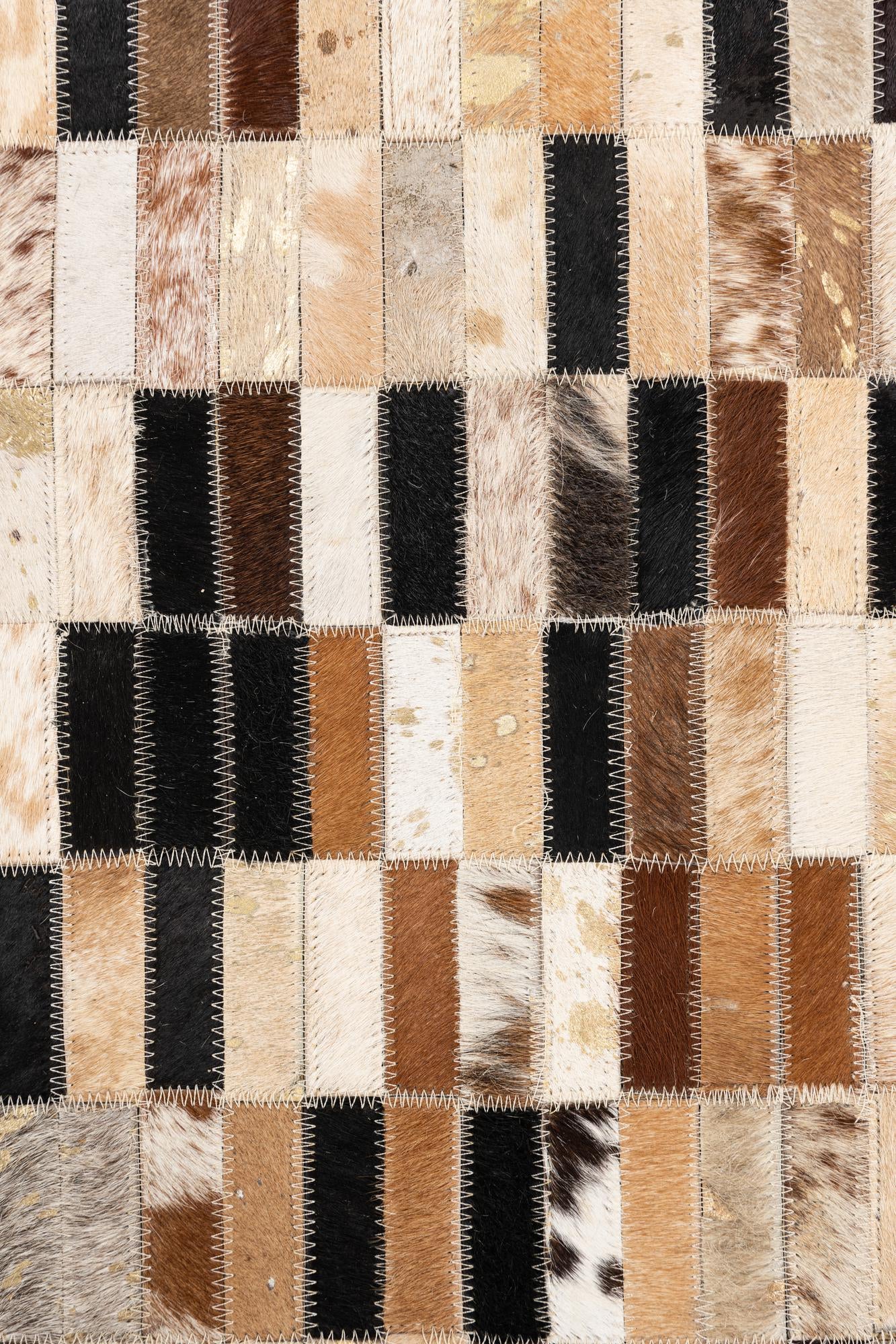 5' x 7' 10 Cowhide Leather Rug