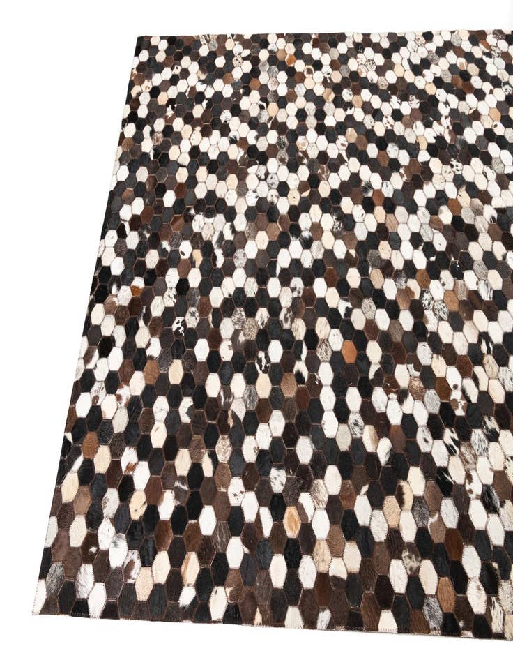 Detail image of 5' 1 x 7' 10 Cowhide Leather Rug