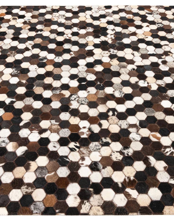 Detail image of 5' 1 x 7' 10 Cowhide Leather Rug