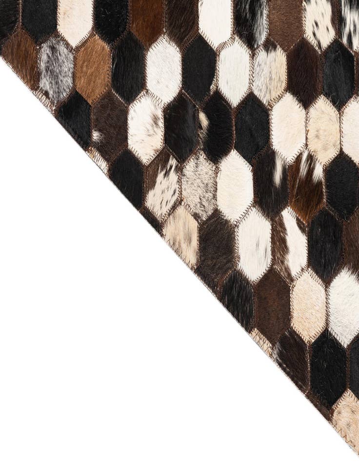 Detail image of 5' 1 x 7' 10 Cowhide Leather Rug