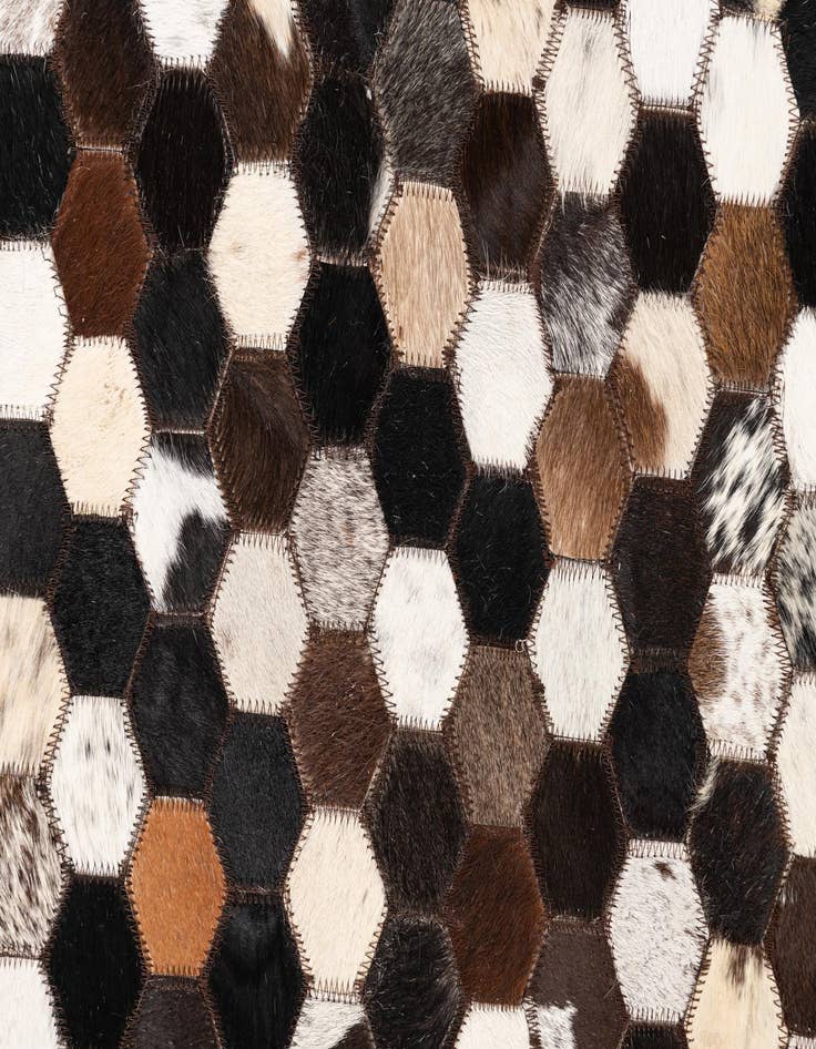Detail image of 5' 1 x 7' 10 Cowhide Leather Rug