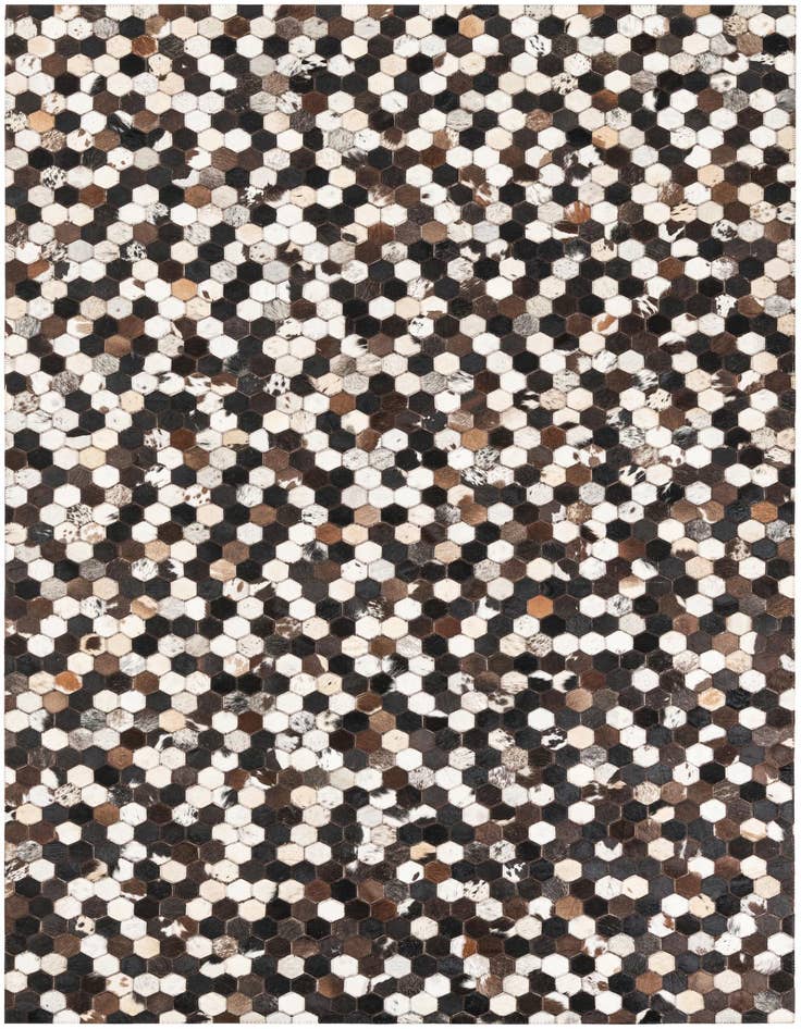 Detail image of 5' 1 x 7' 10 Cowhide Leather Rug