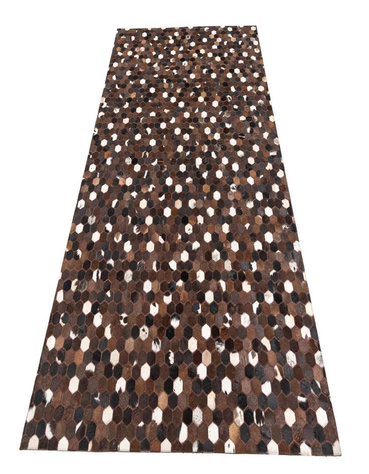 Detail image of 5' 2 x 8' 1 Cowhide Leather Rug