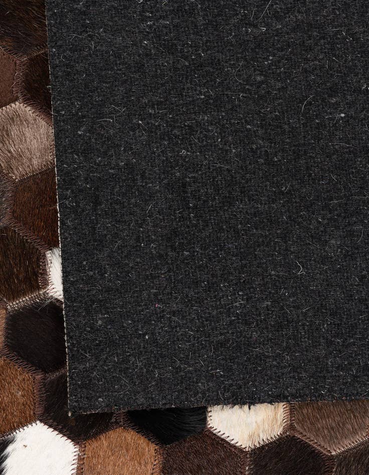 Detail image of 5' 2 x 8' 1 Cowhide Leather Rug