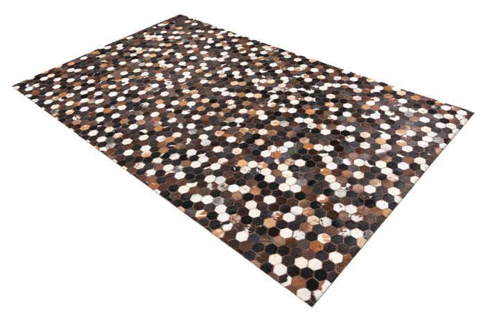 5' x 8' 1 Cowhide Leather Rug