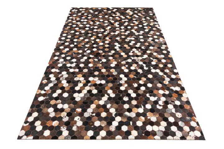 5' x 8' 1 Cowhide Leather Rug