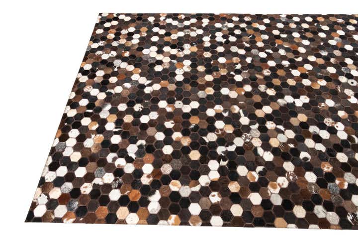 5' x 8' 1 Cowhide Leather Rug