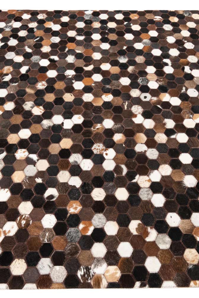 5' x 8' 1 Cowhide Leather Rug