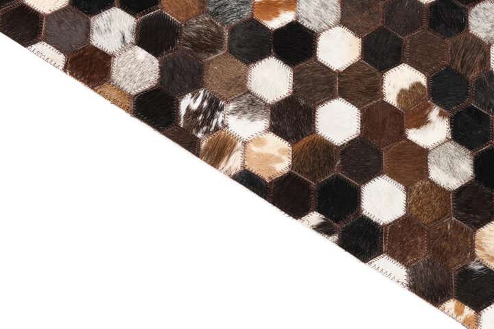 5' x 8' 1 Cowhide Leather Rug