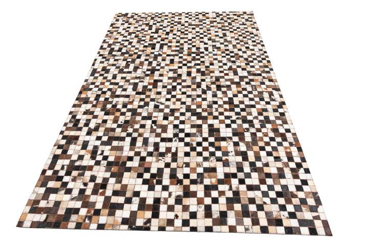 5' 1 x 8' Cowhide Leather Rug