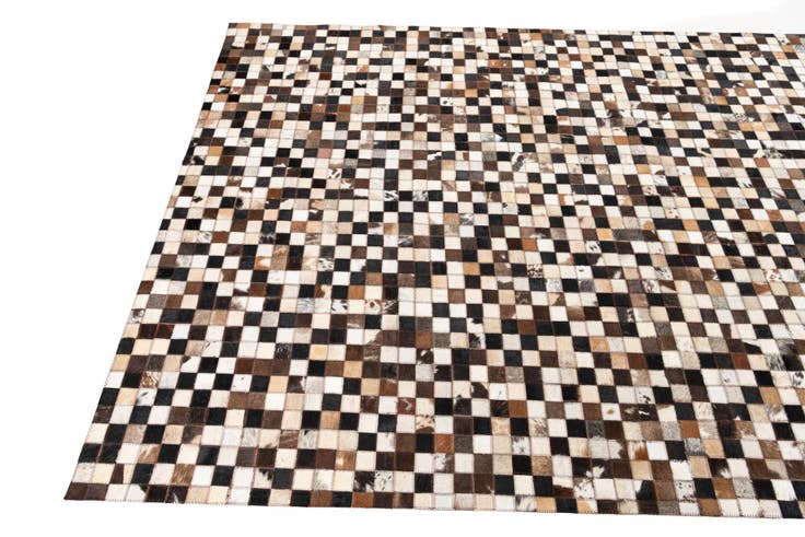 Detail image of 5' 1 x 8' Cowhide Leather Rug