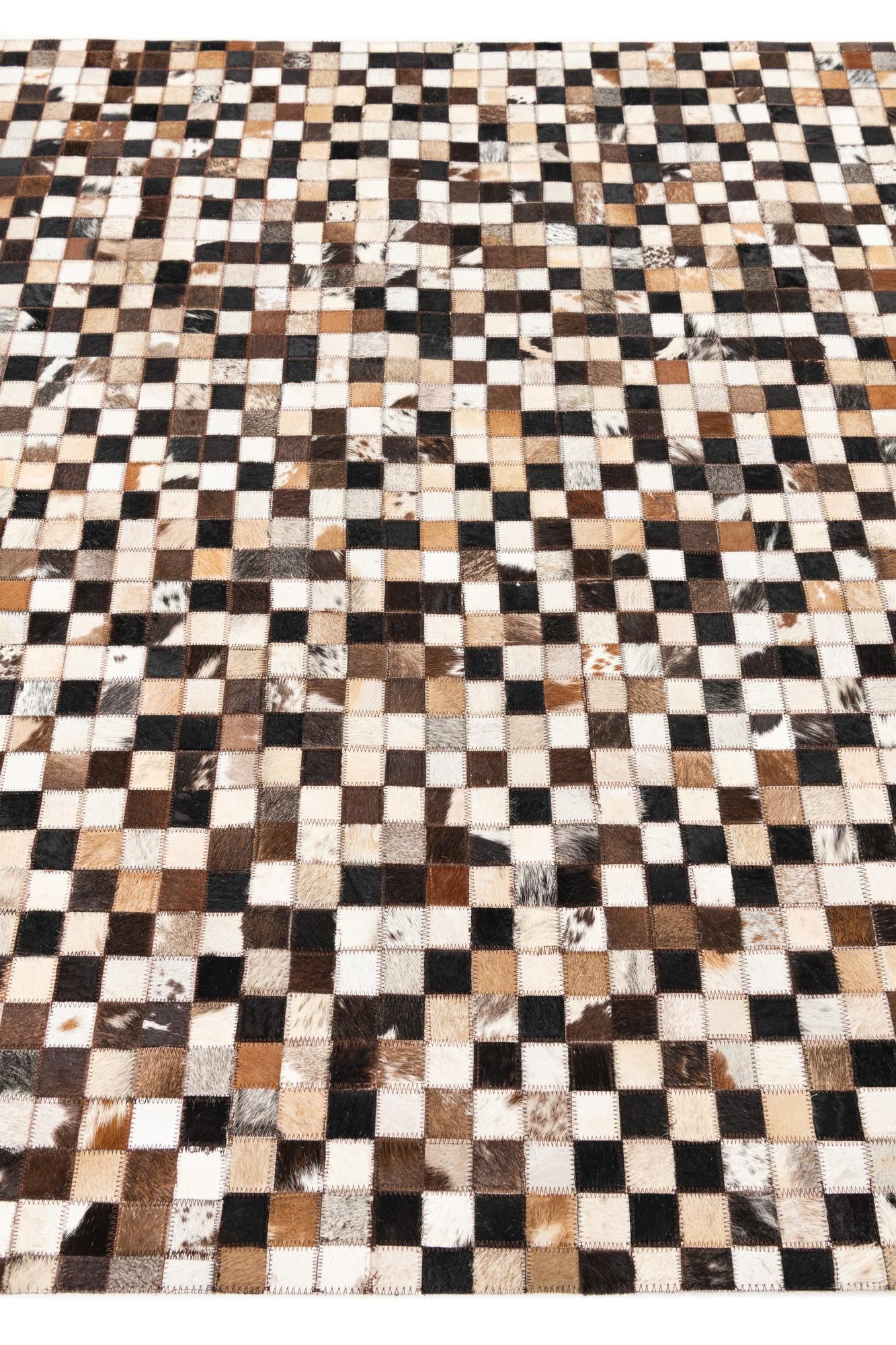 5' 1 x 8' Cowhide Leather Rug