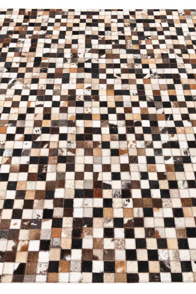 5' 1 x 8' Cowhide Leather Rug