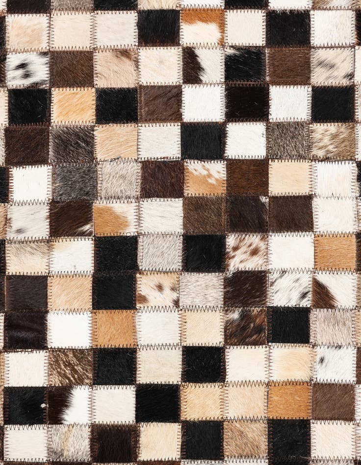 Detail image of 5' 1 x 8' Cowhide Leather Rug