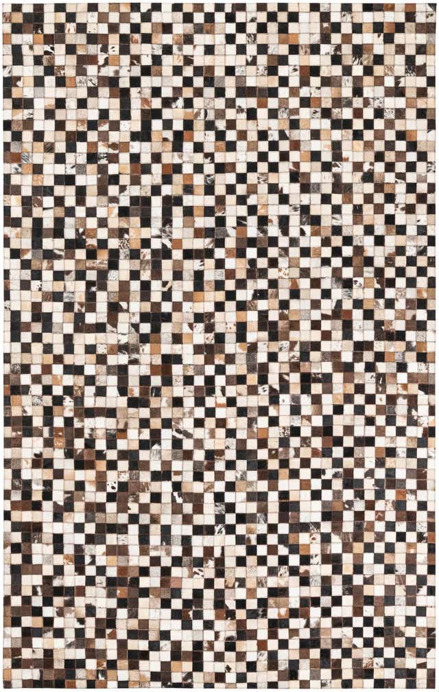 5' 1 x 8' Cowhide Leather Rug