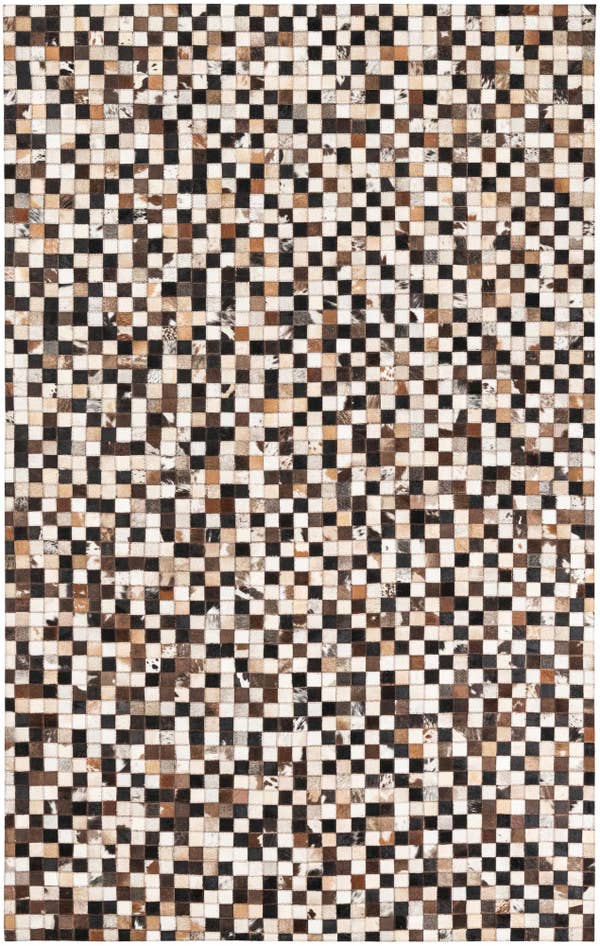 Detail image of 5' 1 x 8' Cowhide Leather Rug