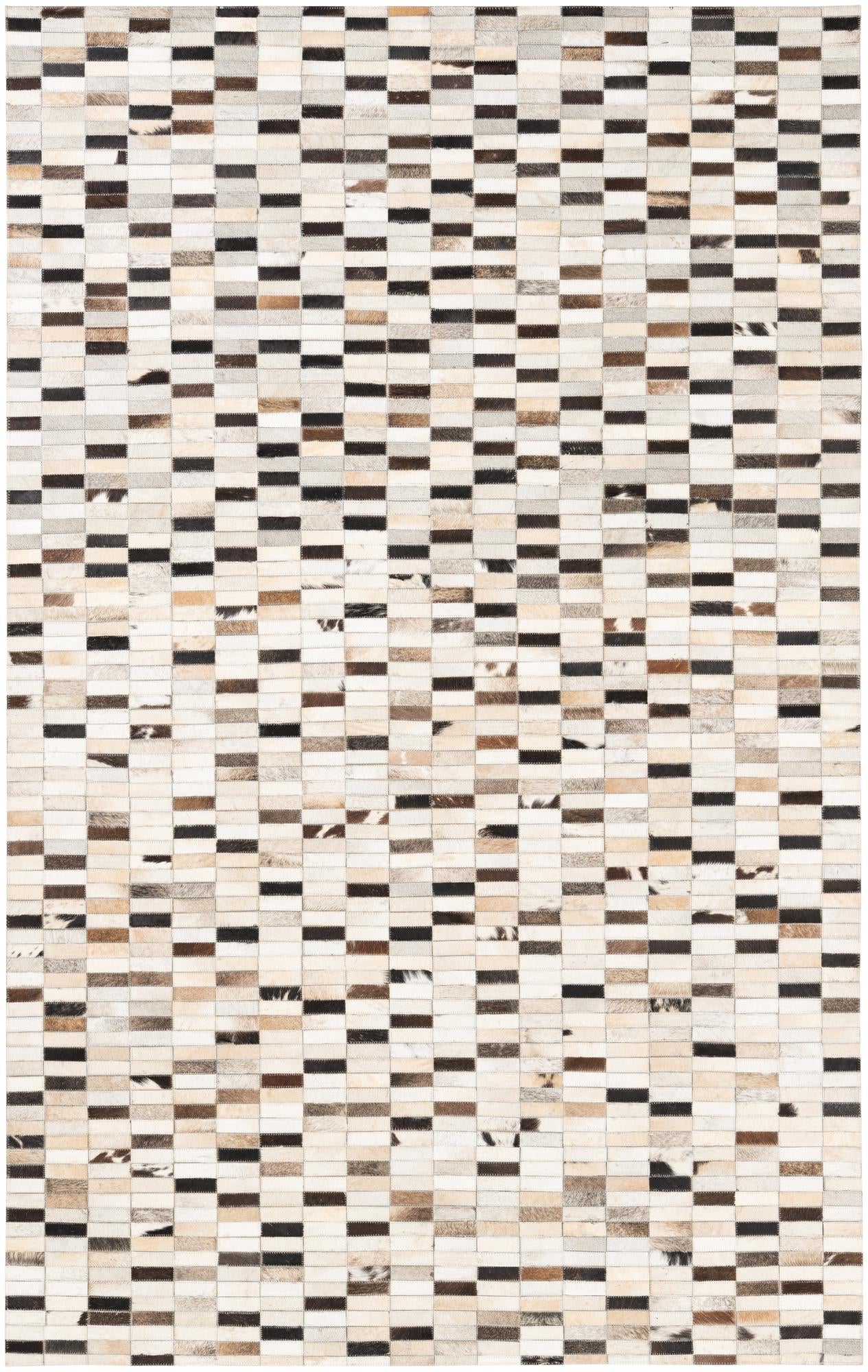 5' x 8' Cowhide Leather Rug