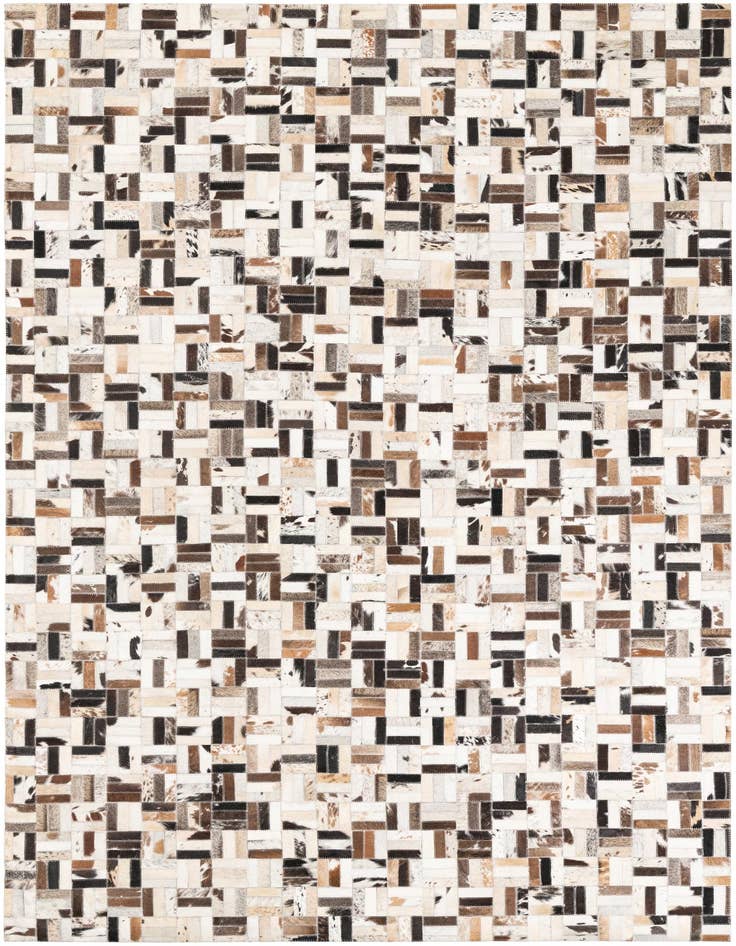 Detail image of 5' 3 x 8' 1 Cowhide Leather Rug