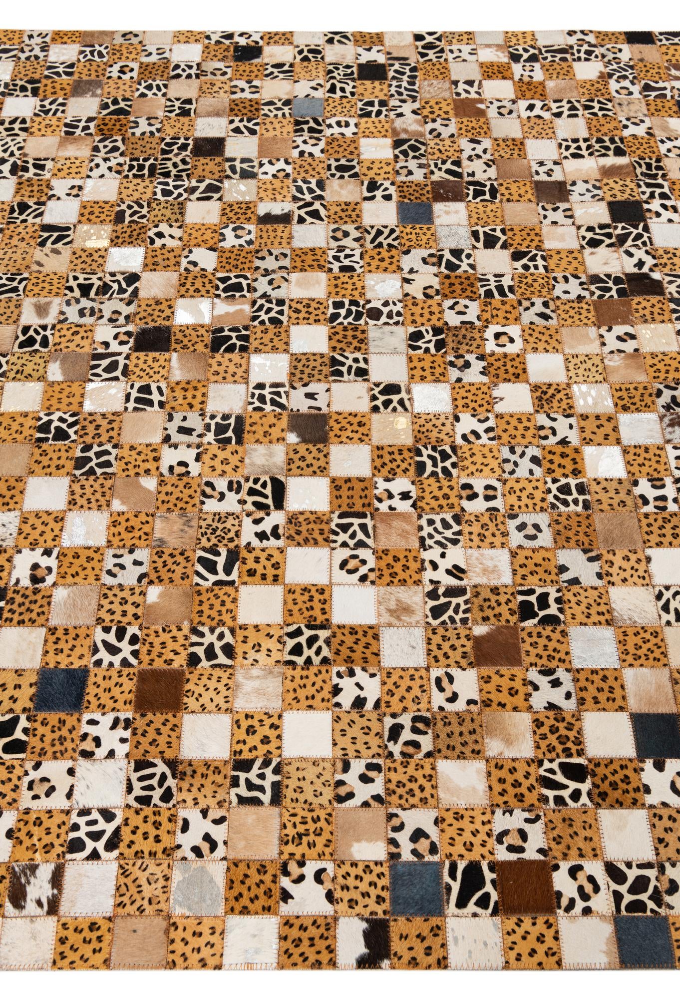5' x 8' Cowhide Leather Rug