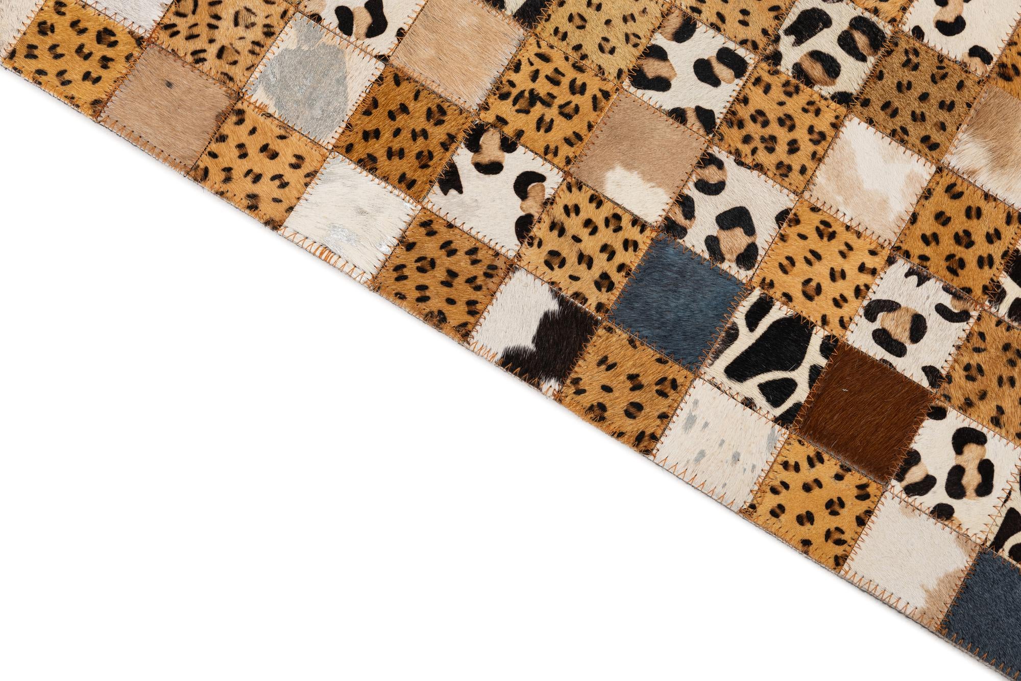 5' x 8' Cowhide Leather Rug