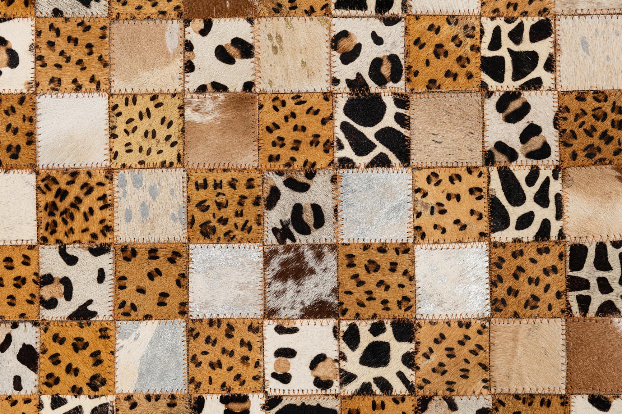 5' x 8' Cowhide Leather Rug