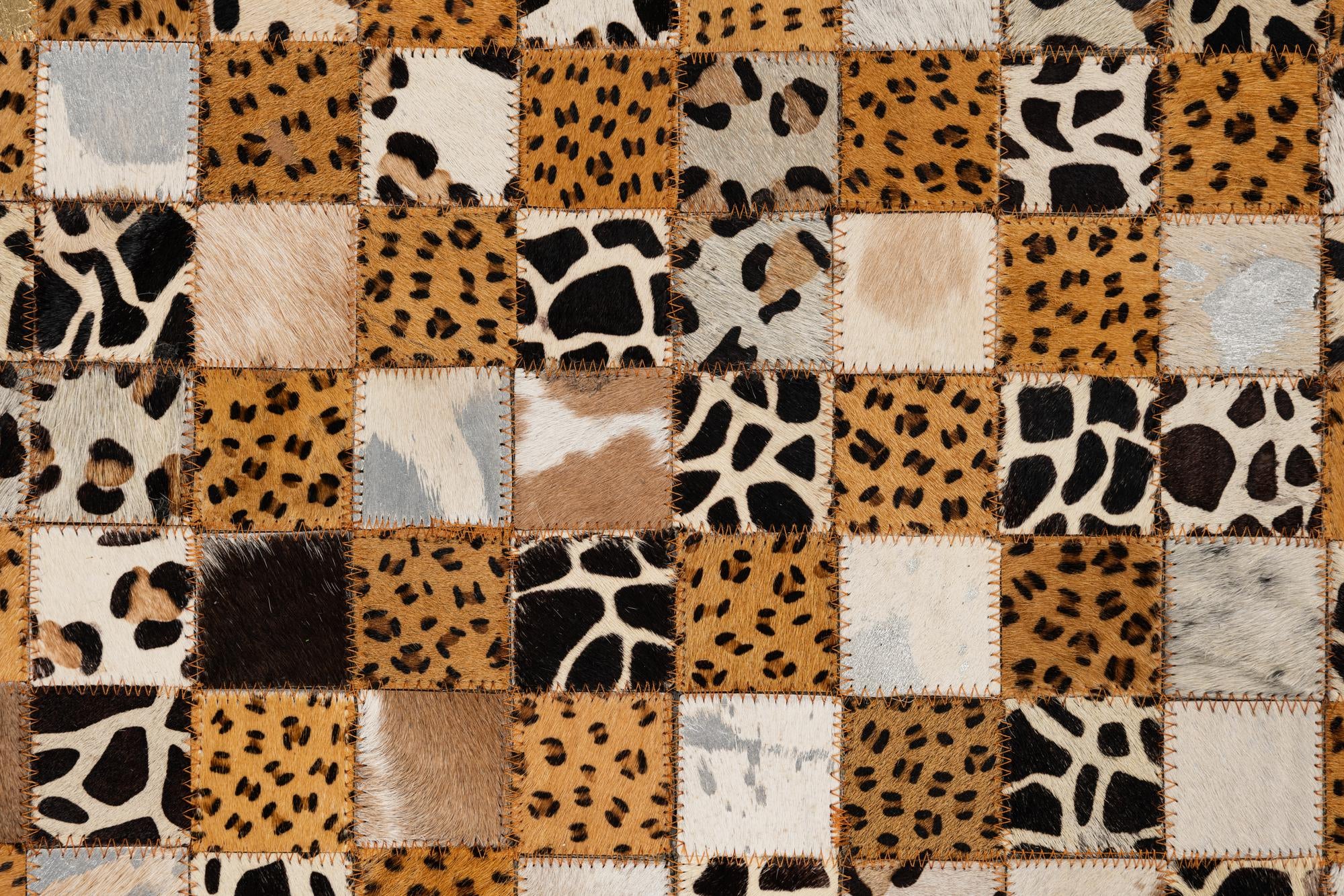 5' x 8' Cowhide Leather Rug