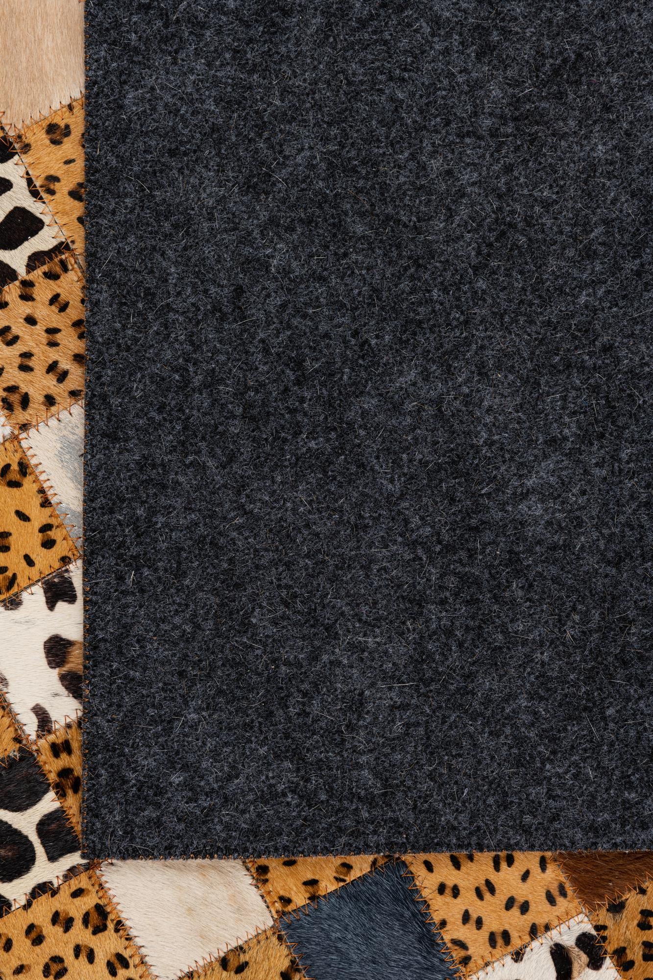 5' x 8' Cowhide Leather Rug