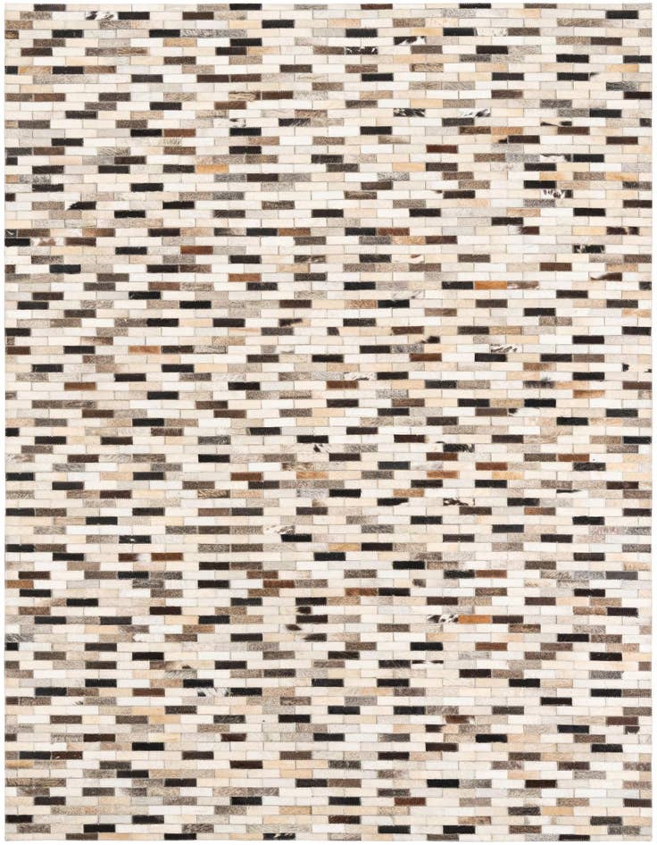 Detail image of 5' x 7' 10 Cowhide Leather Rug