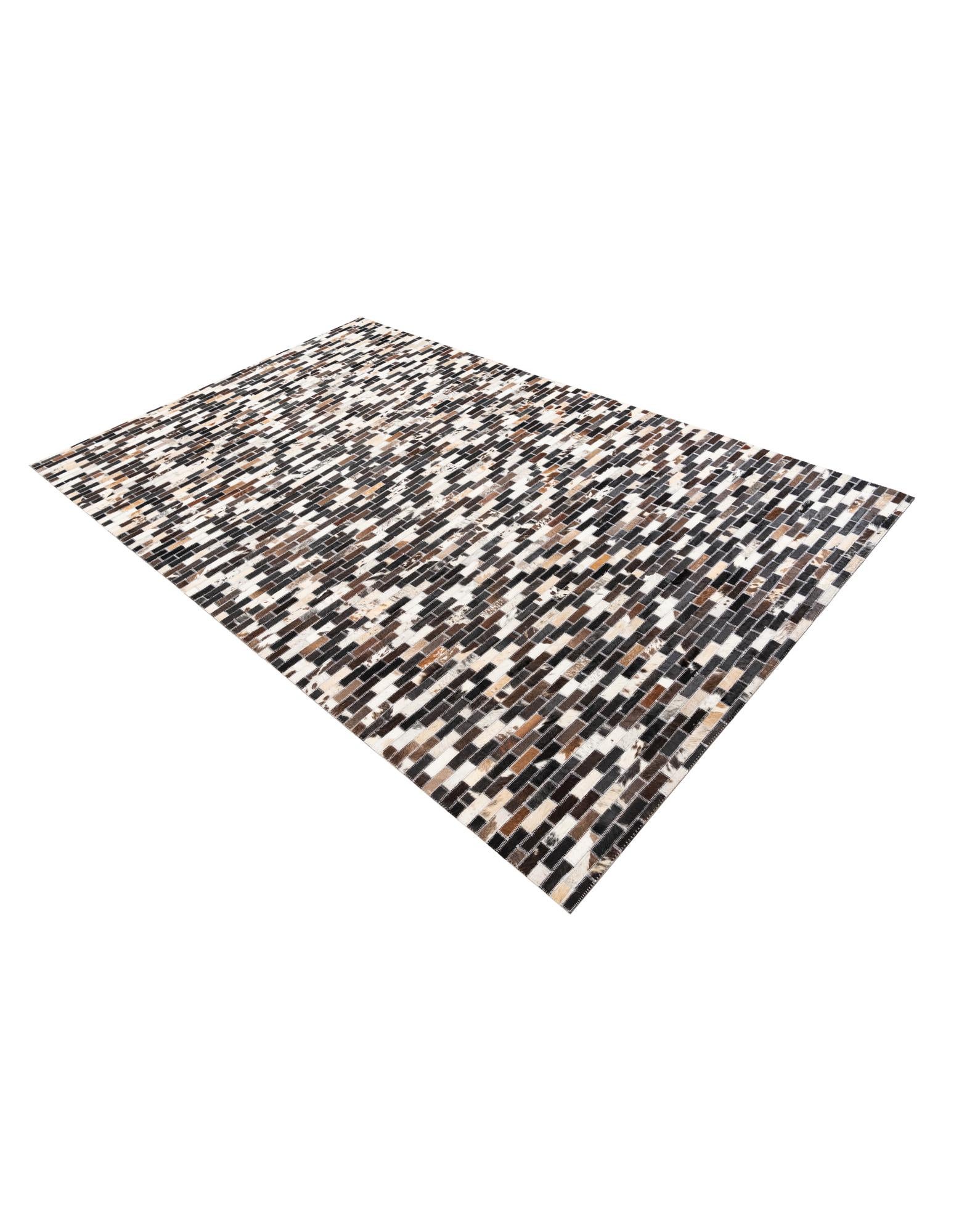 5' x 7' 10 Cowhide Leather Rug