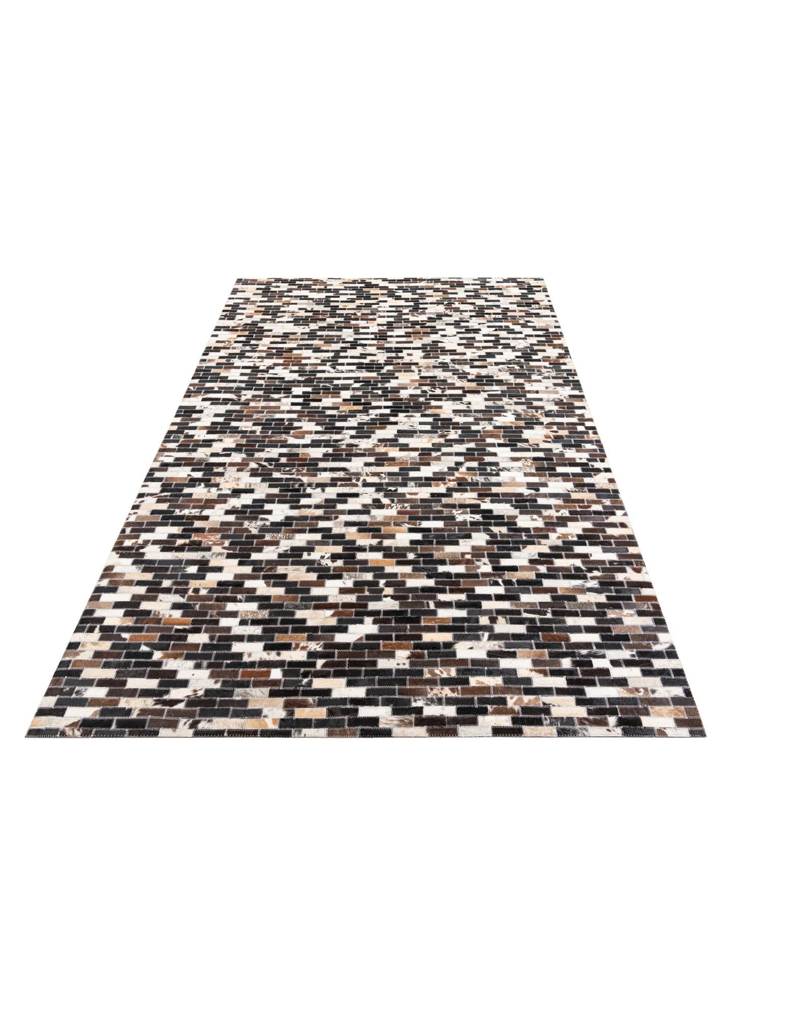 5' x 7' 10 Cowhide Leather Rug