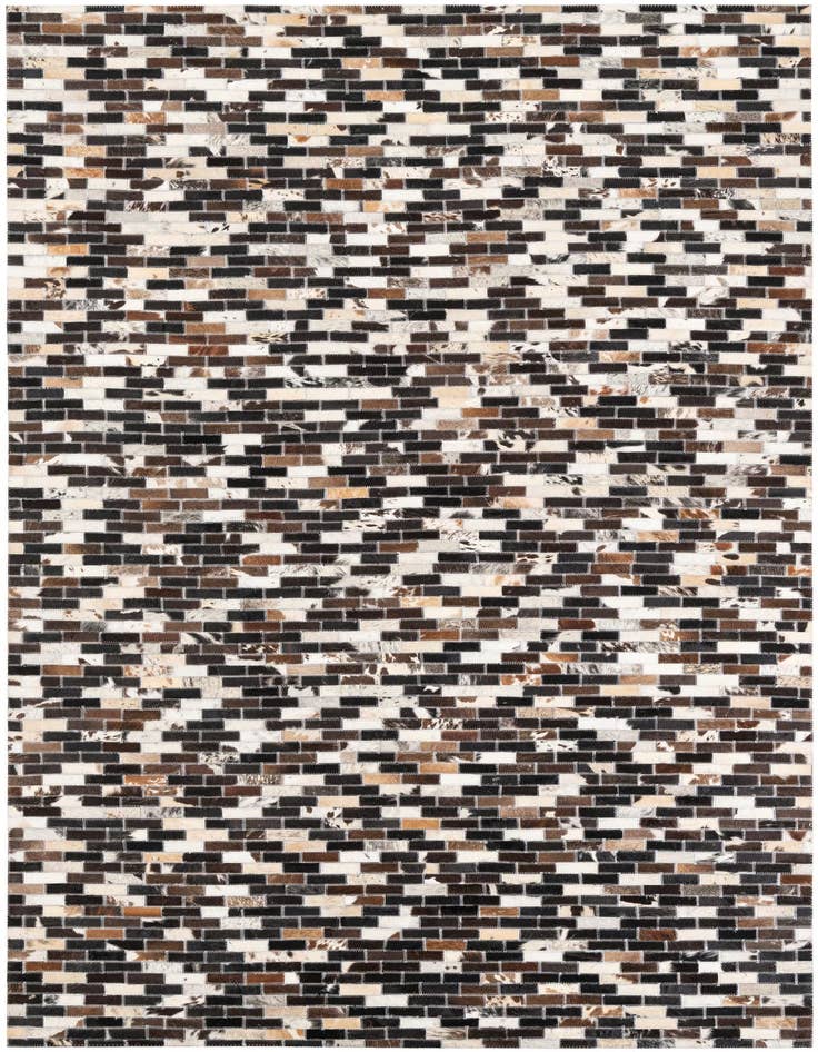 Detail image of 5' x 7' 10 Cowhide Leather Rug