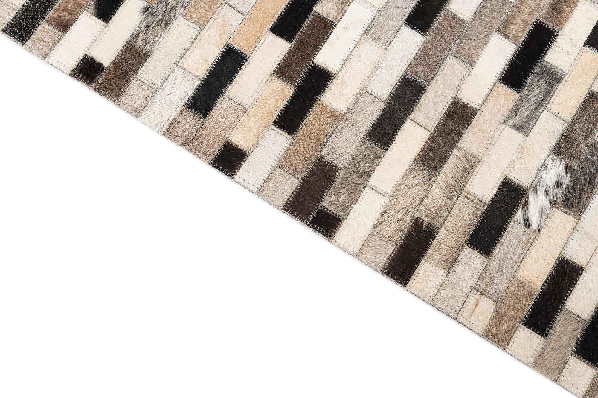5' x 8' Cowhide Leather Rug