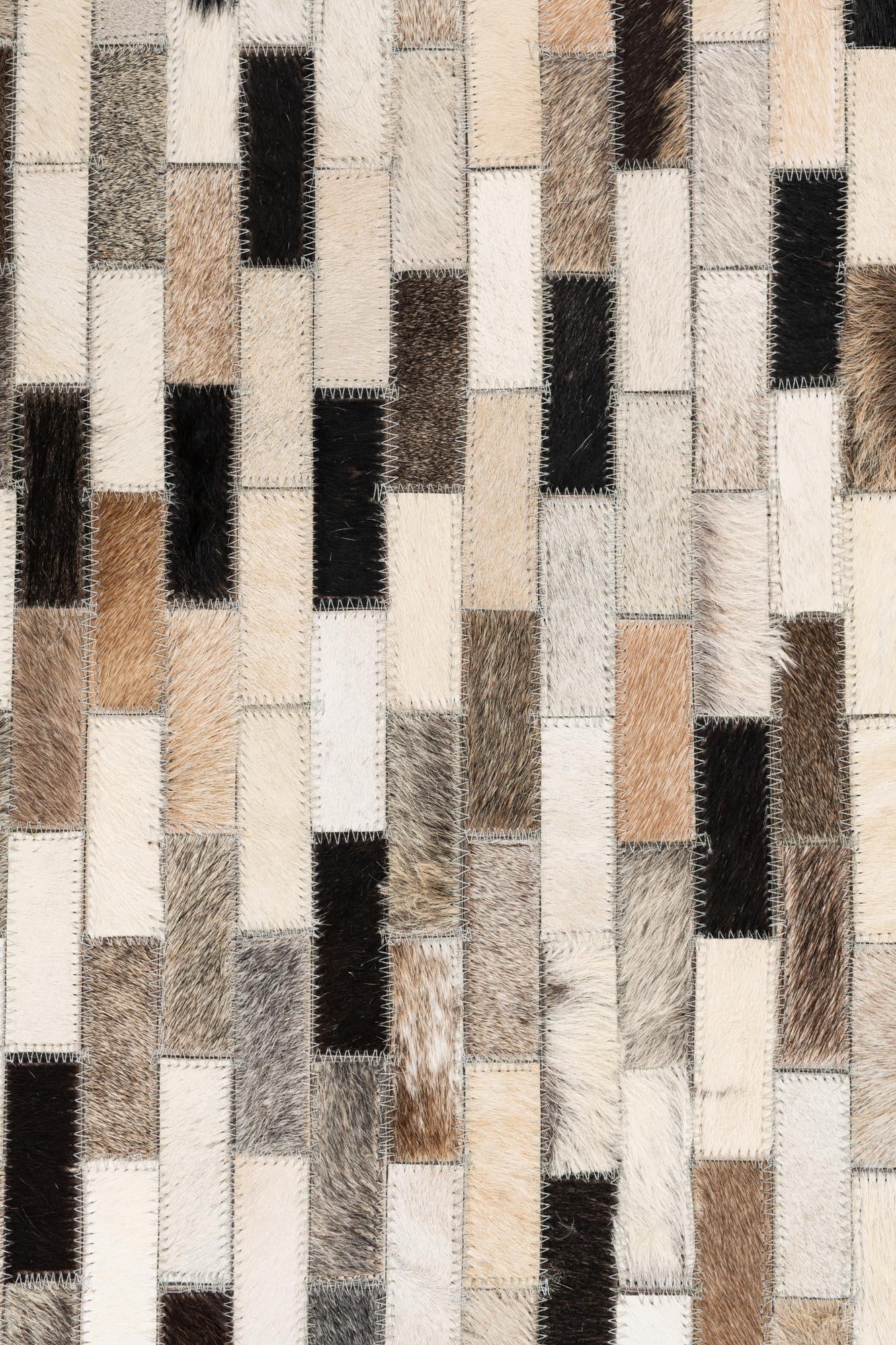 5' x 8' Cowhide Leather Rug