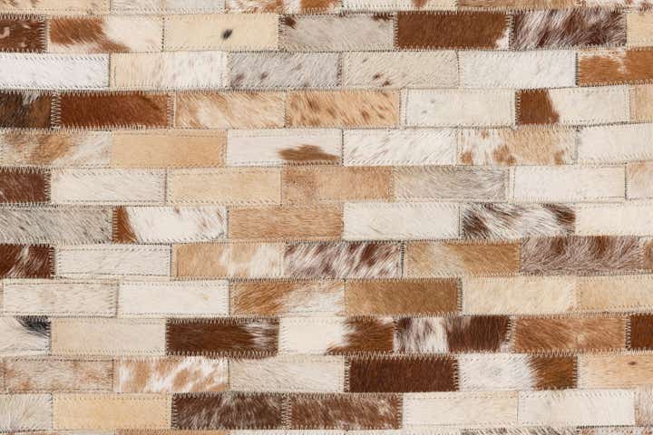 5' x 8' Cowhide Leather Rug