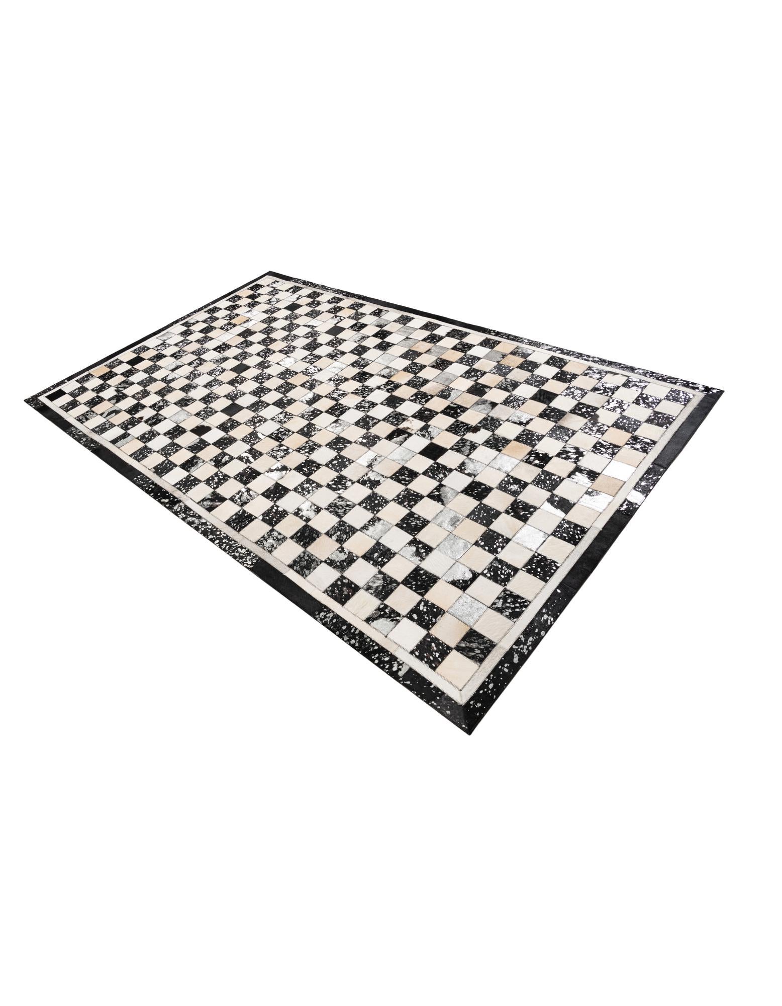 5' x 8' Cowhide Leather Rug