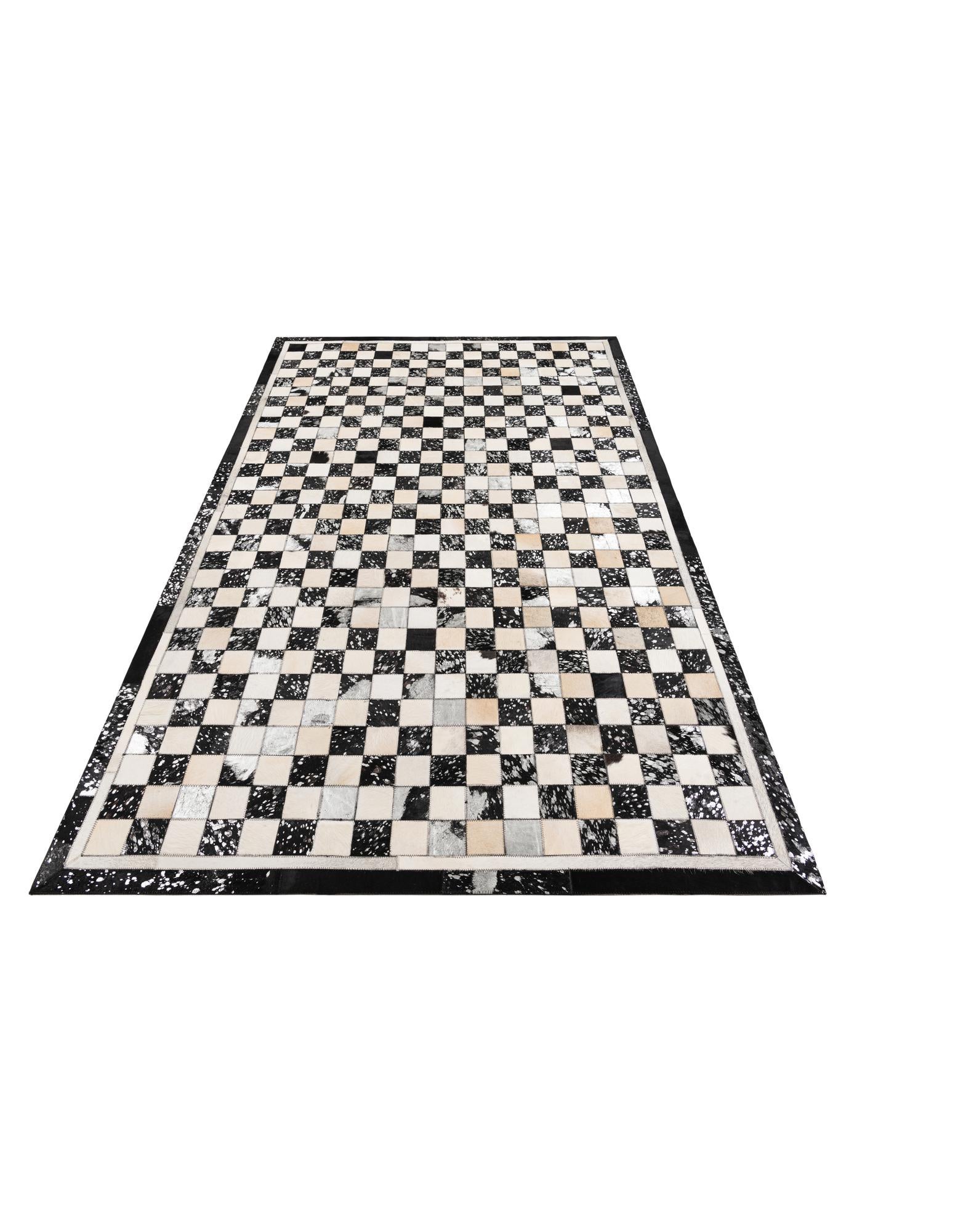 5' x 8' Cowhide Leather Rug