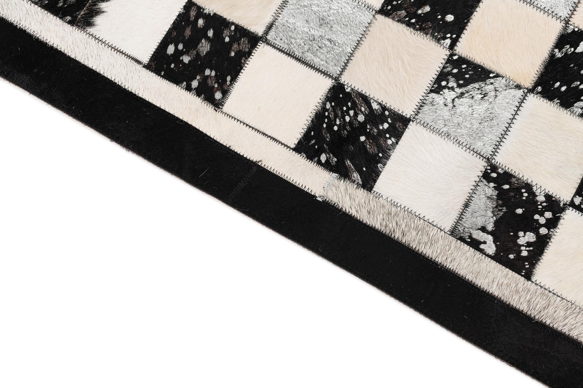 5' x 8' Cowhide Leather Rug