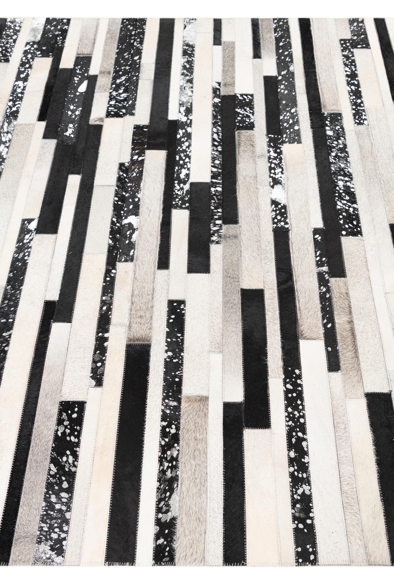 5' x 8' 2 Cowhide Leather Rug