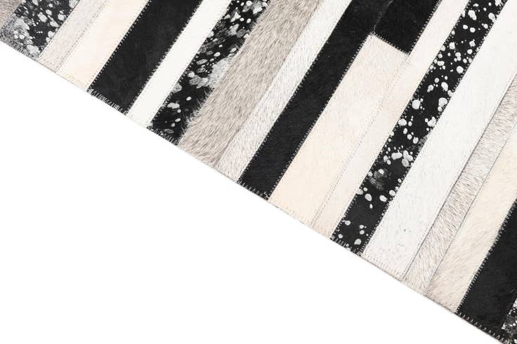 Detail image of 5' x 8' 2 Cowhide Leather Rug