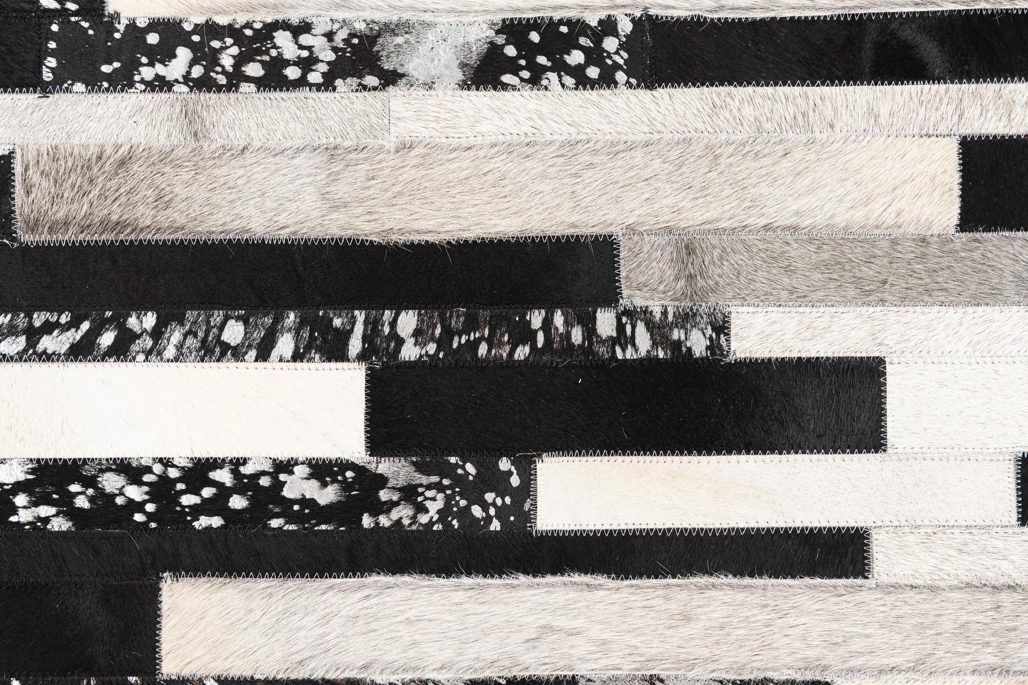 5' x 8' 2 Cowhide Leather Rug