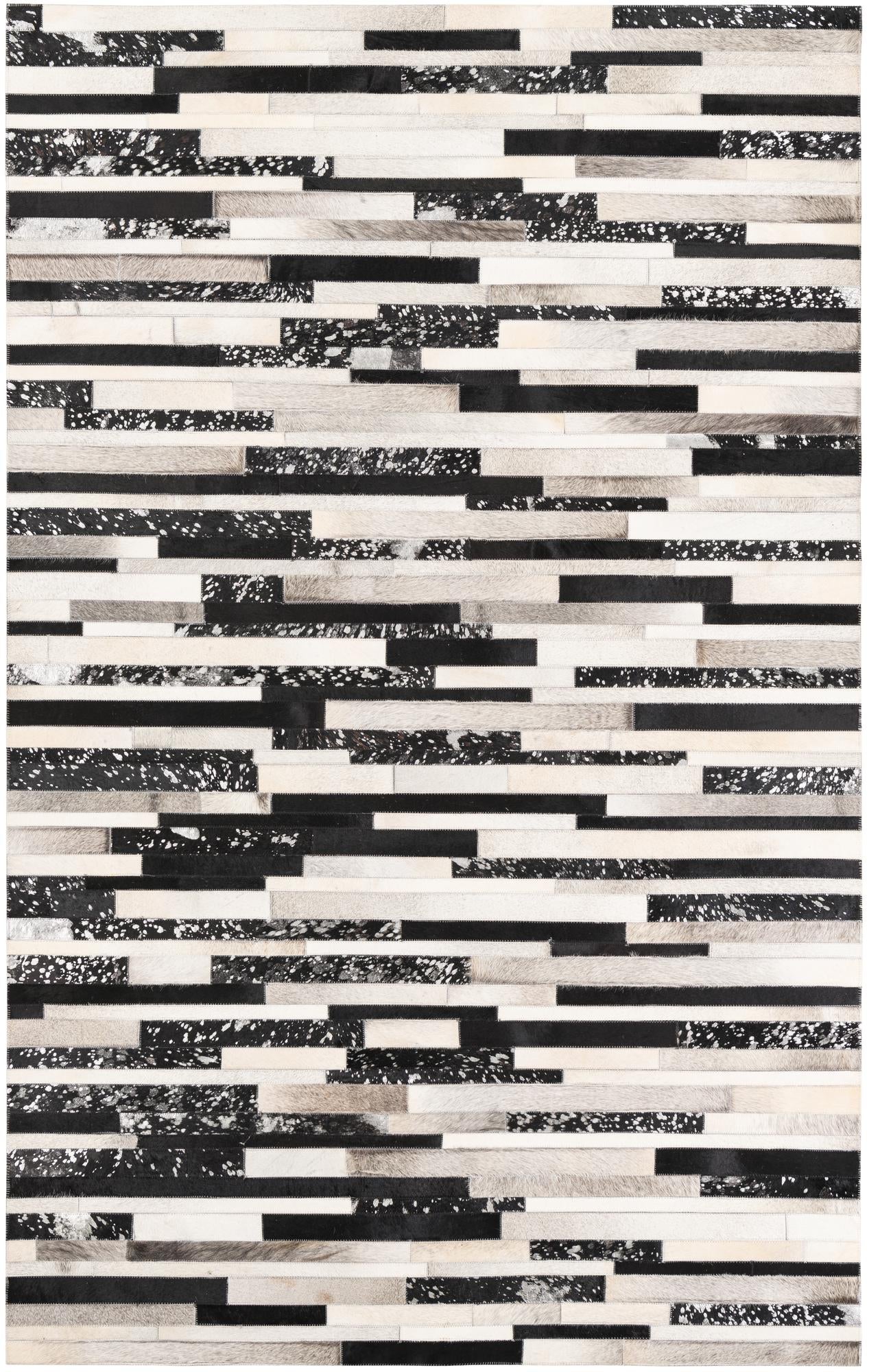 5' x 8' 2 Cowhide Leather Rug