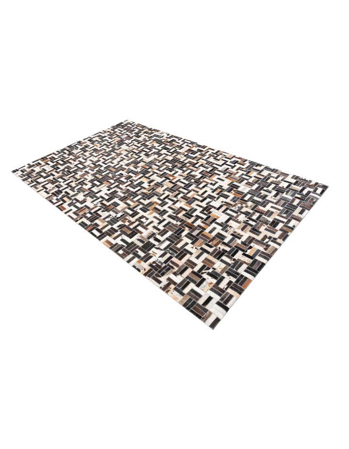 5' x 7' 10 Cowhide Leather Rug