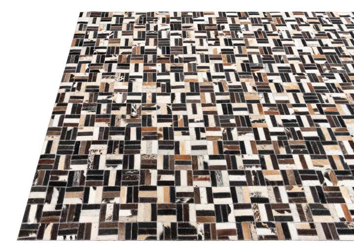5' x 7' 10 Cowhide Leather Rug