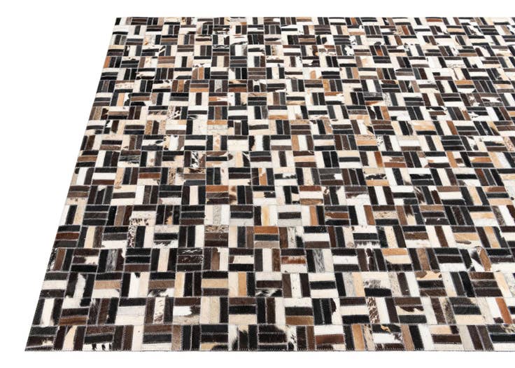 Detail image of 5' x 7' 10 Cowhide Leather Rug