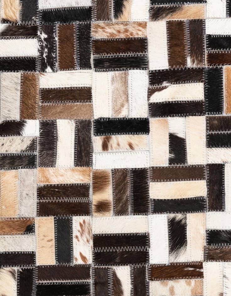 Detail image of 5' x 7' 10 Cowhide Leather Rug