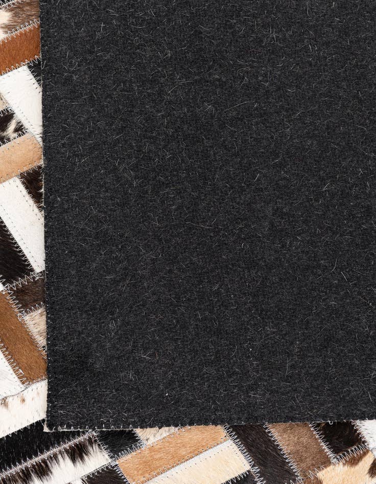 Detail image of 5' x 7' 10 Cowhide Leather Rug